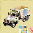 Load image into Gallery viewer, camion in cartone da costruire