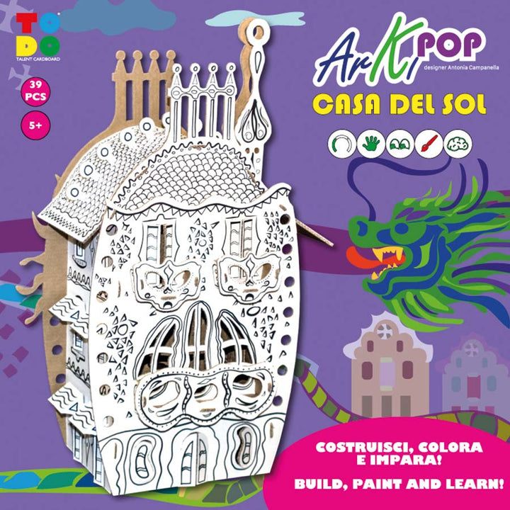 giochi in cartone ecologico per bambini, Casa Del Sol - Gaudì