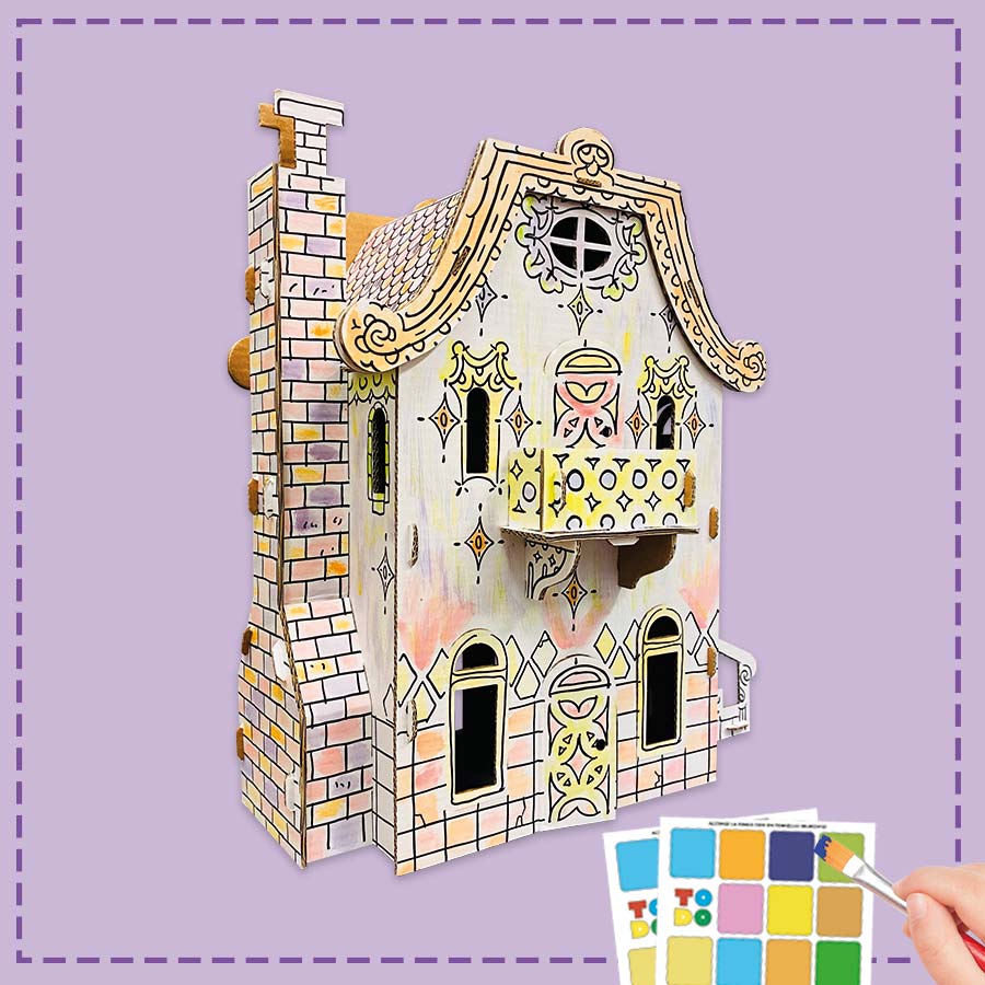casa di cartone per bambini da costruire