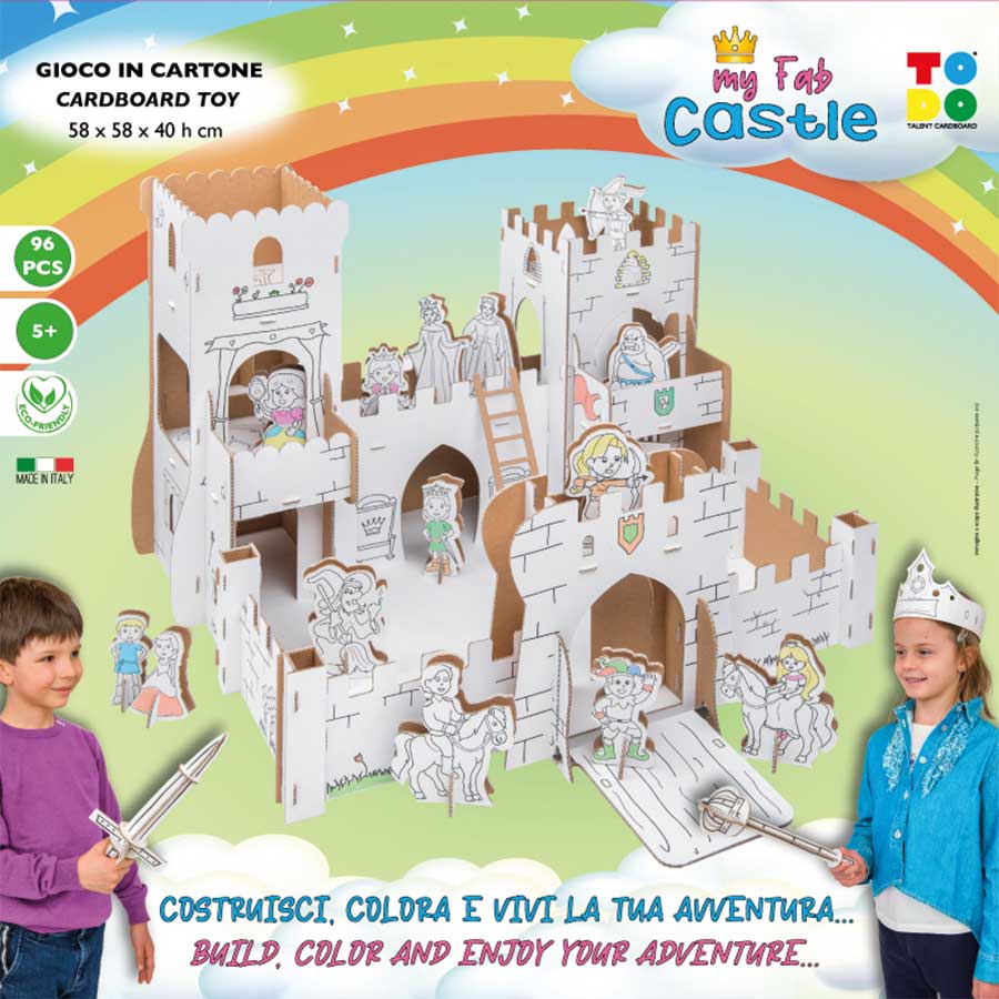 giocattoli da costruire - castello per bambini in cartone