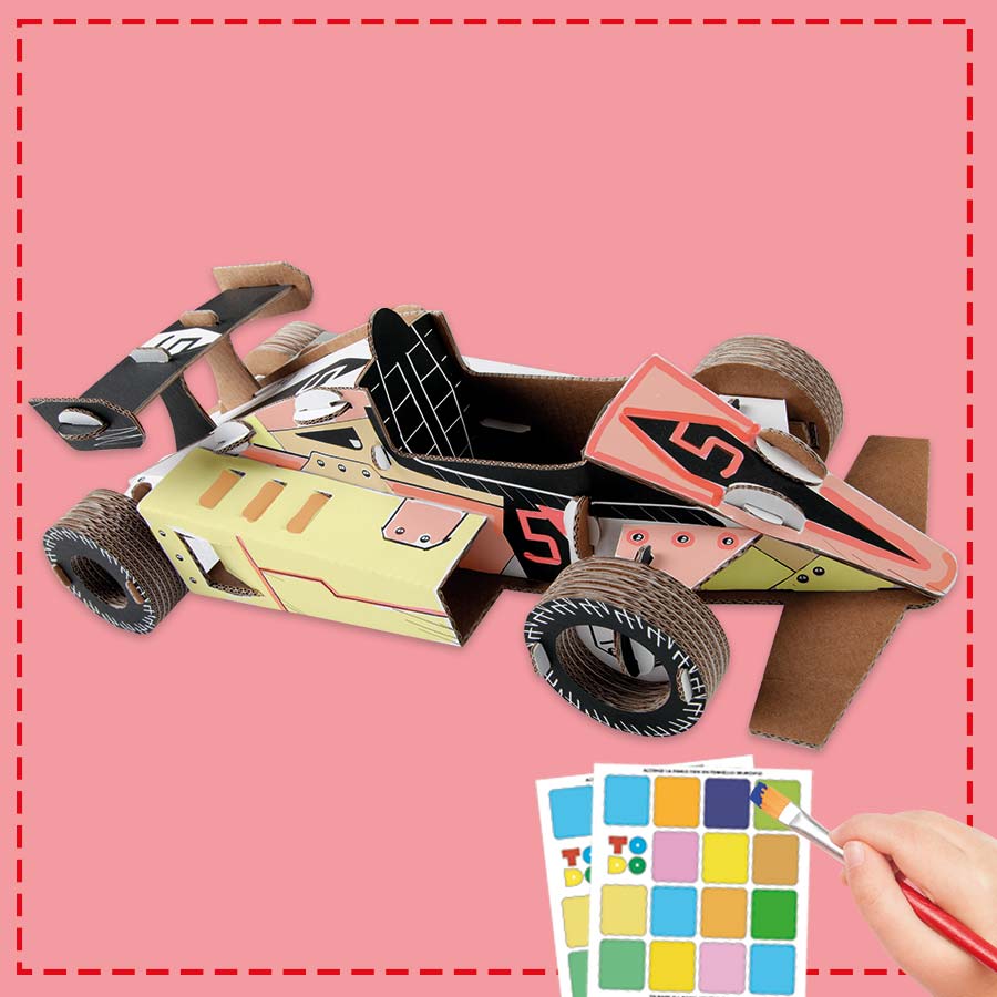 auto da corsa formula 1 in cartone