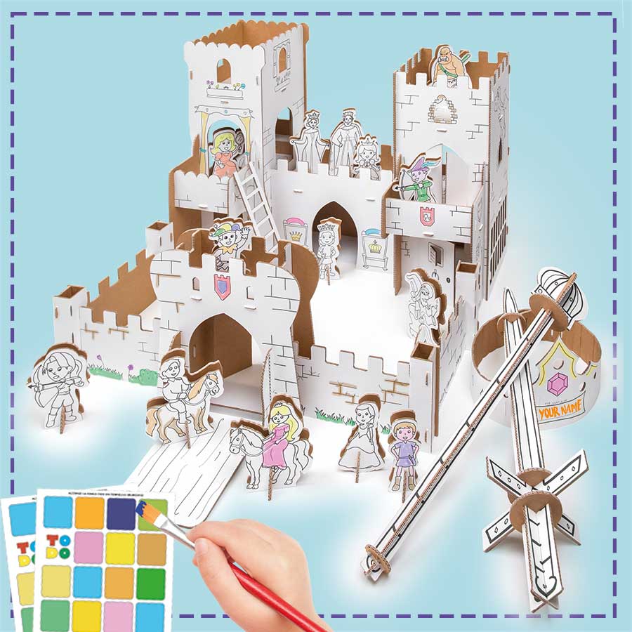 castelli da costruire con il cartone - puzzle 3d