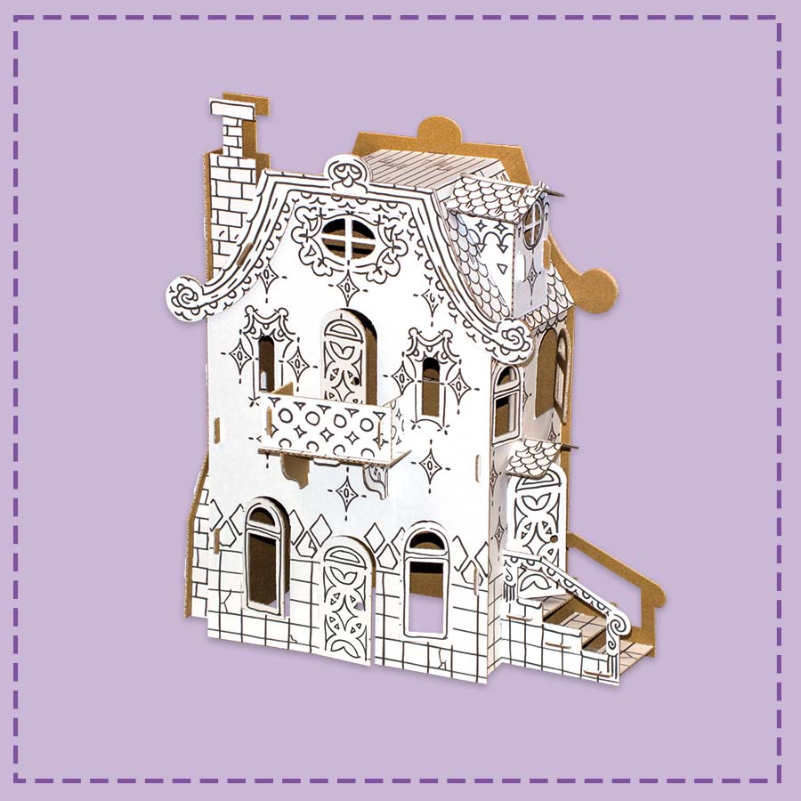 casetta di cartone da costruire