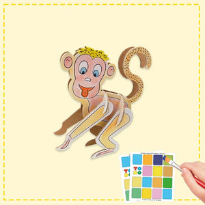 animali di carta da costruire scimmia
