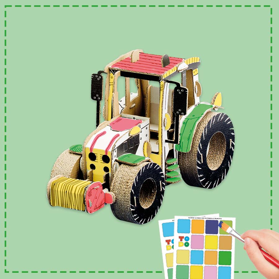 trattore da colorare per bambini