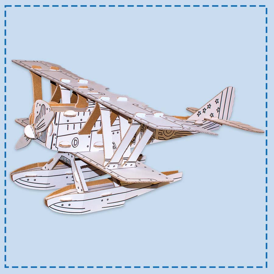 come costruire aeroplano di cartone per bambini