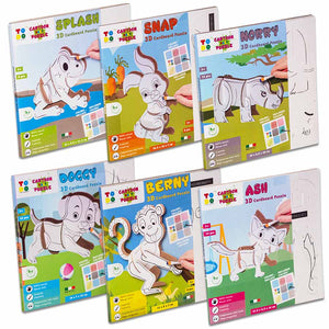 Kit Cartoon Baby Puzzle composto da n.6 animaletti di cartone