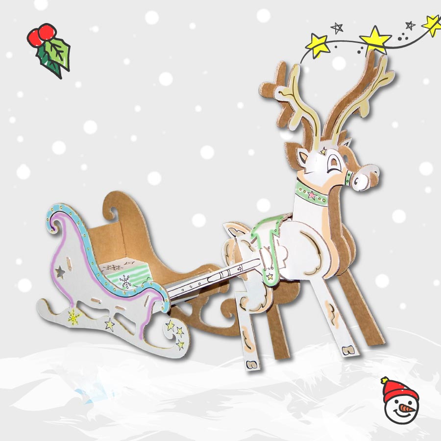 MY ECOLOVE RUDY – Renna di cartone